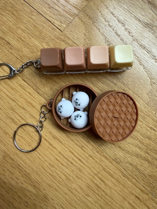 Other - Fidget Keychains Bundle of 2 | Keyboard Clicker | Kawaii Animal 3D printed bun